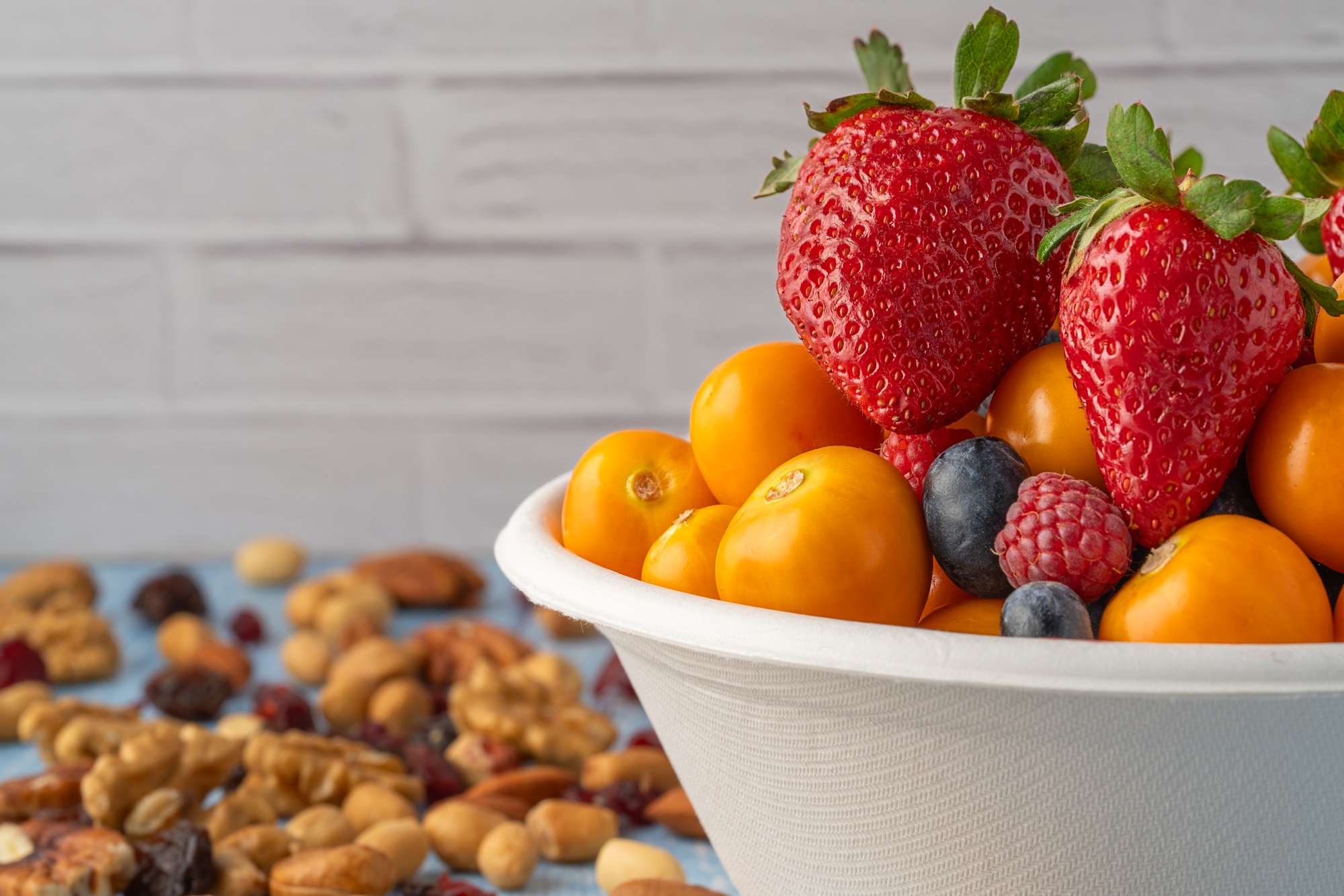 Close-up of a low calorie and healthy breakfast